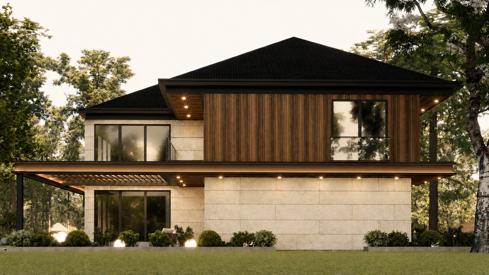 A Tipi Villa arka cephesi — Kılkışlı Duru Prestij