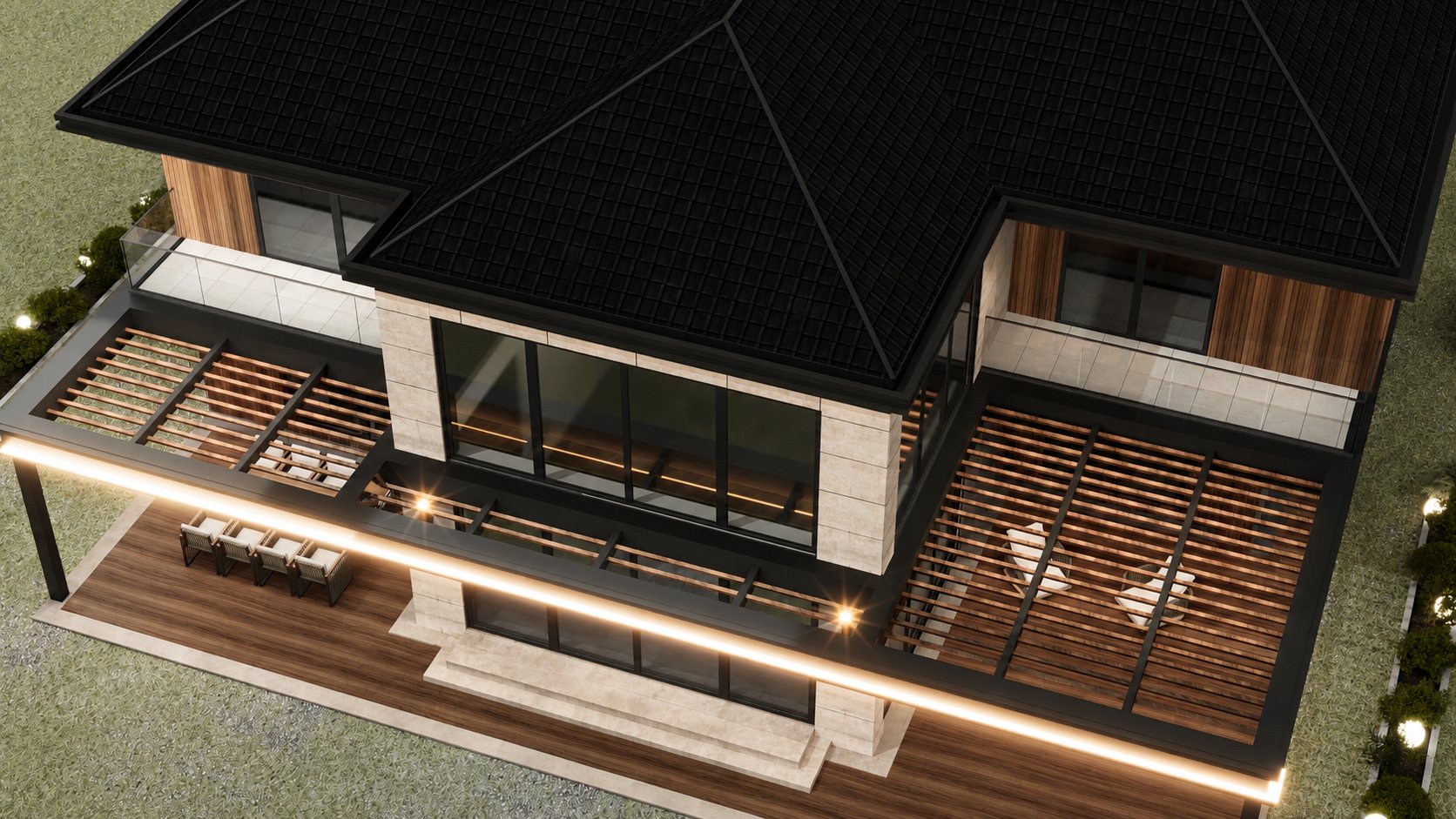 A Tipi Villa teras katı — Kılkışlı Duru Prestij