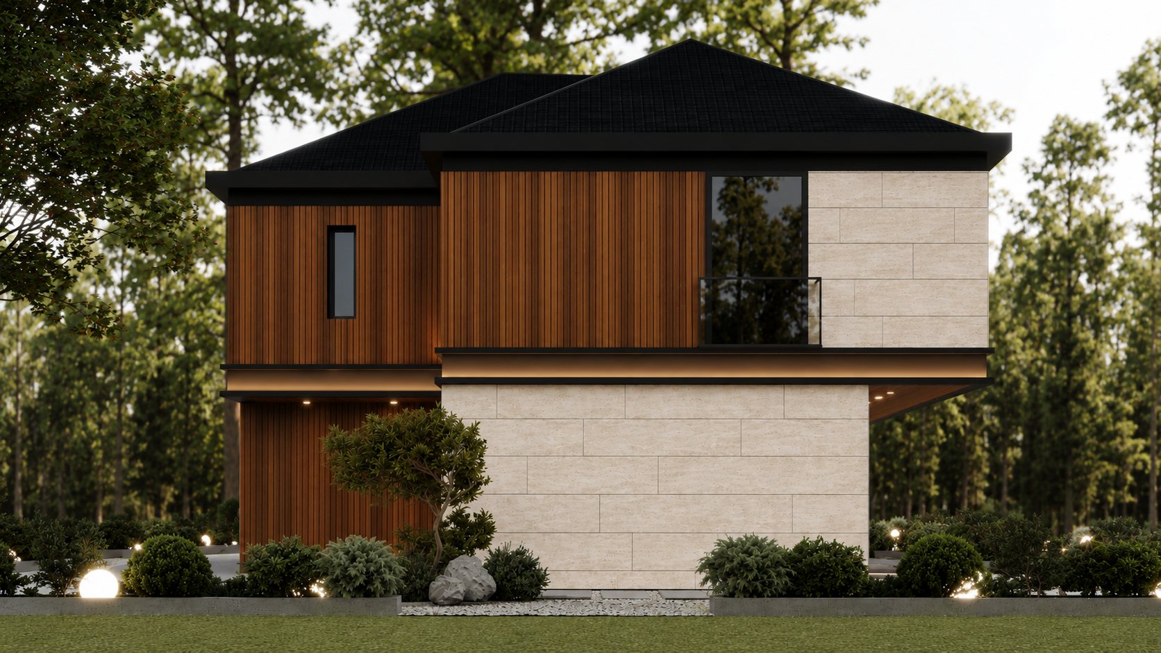 C Tipi Villa yan cephesi — Kılkışlı Duru Prestij