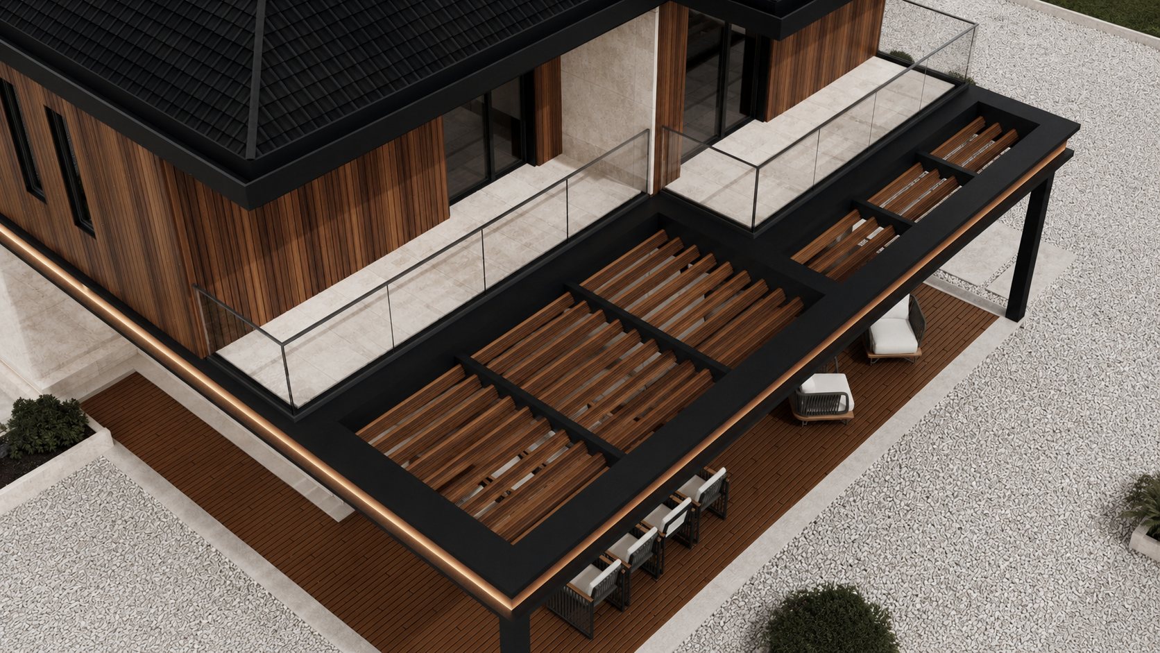 C Tipi Villa terası — Kılkışlı Duru Prestij